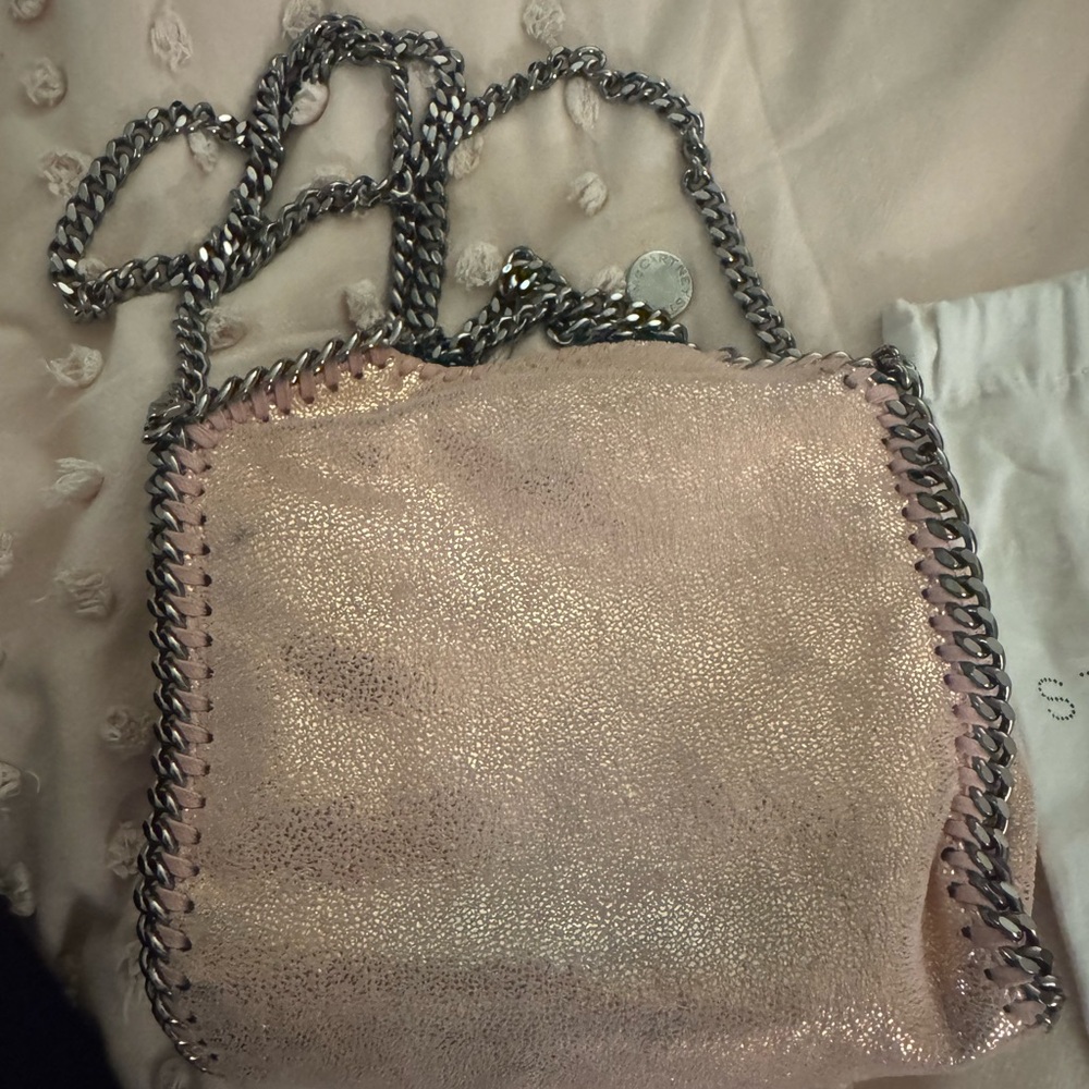 Stella McCartney Shimmering Pink Crossbody Bag - Picture 3 of 5